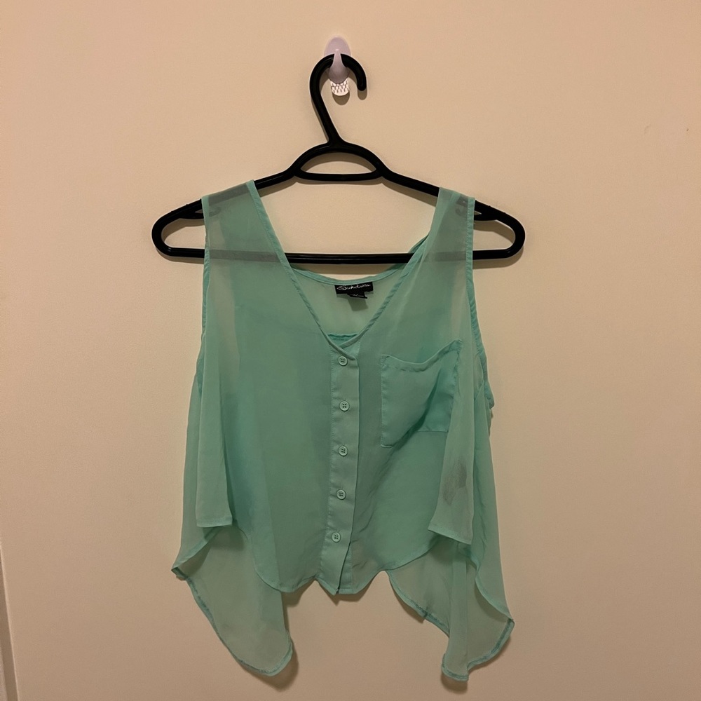 Light turquoise blouse